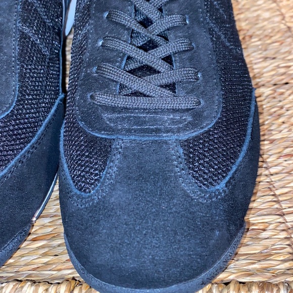 Patrick Black Leather Suede Sneaker - Picture 4 of 16